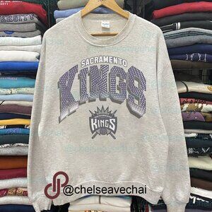 Vintage Sacramento Kings Basketball Sweatshirt, NBA Sacramento Kings Shirt Tee
